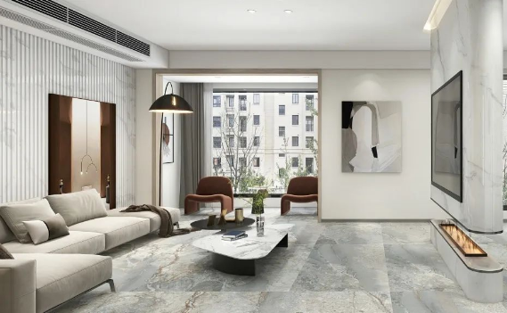 南宫28质感砖大客厅效果图展示